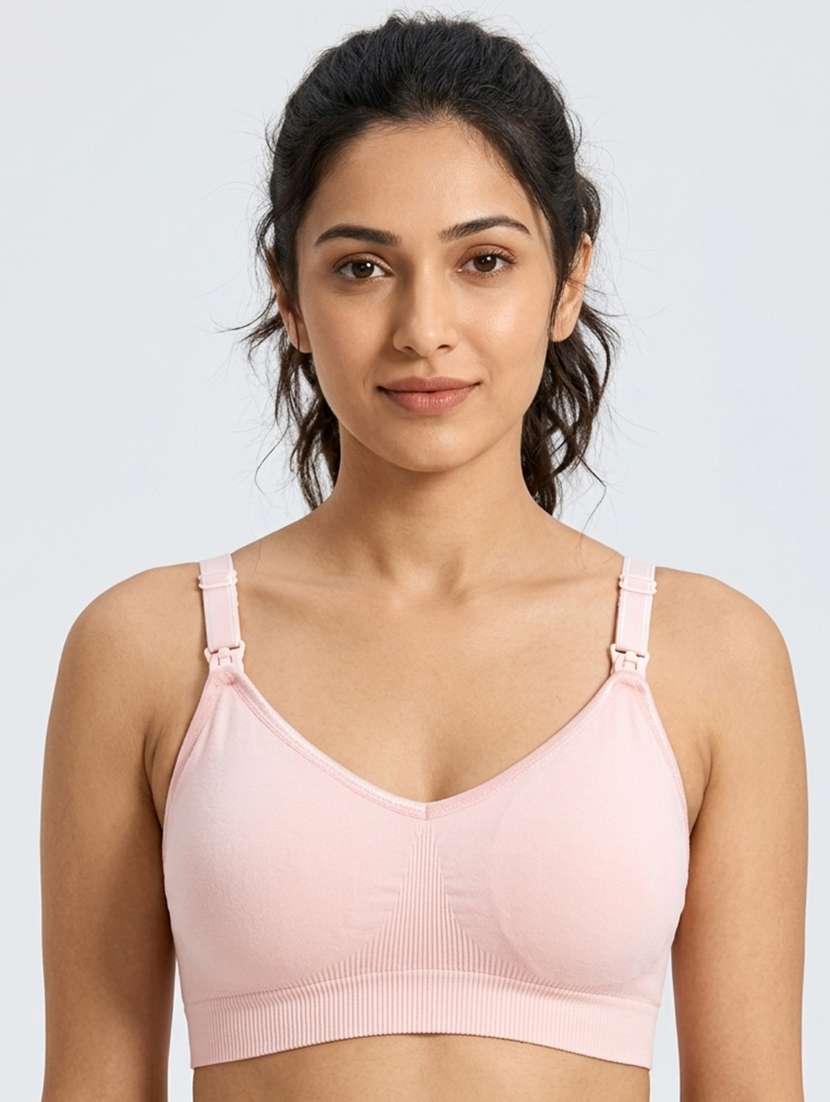women solid full coverage maternity bra