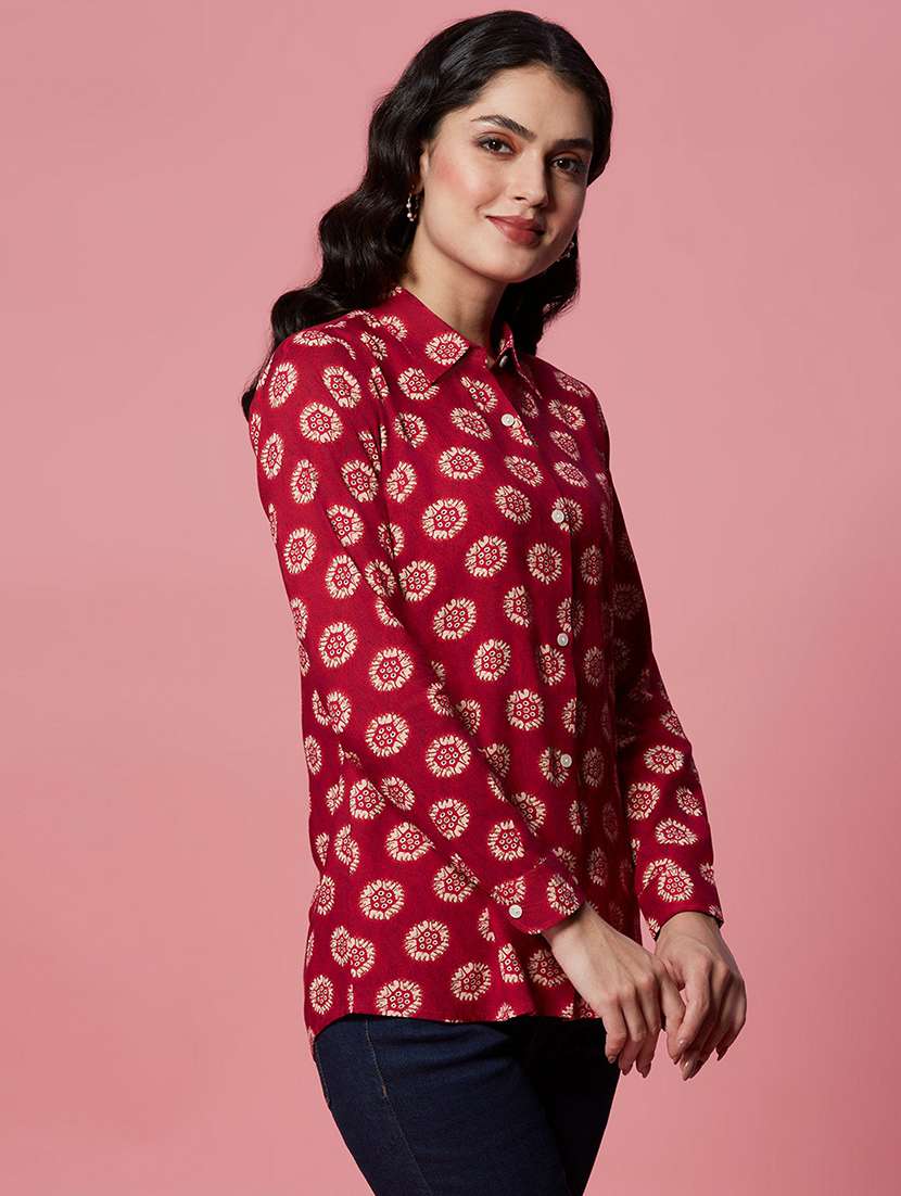 Women Printed Long Sleeves Regular Shirt - 22731618 -  Standard Image - 3