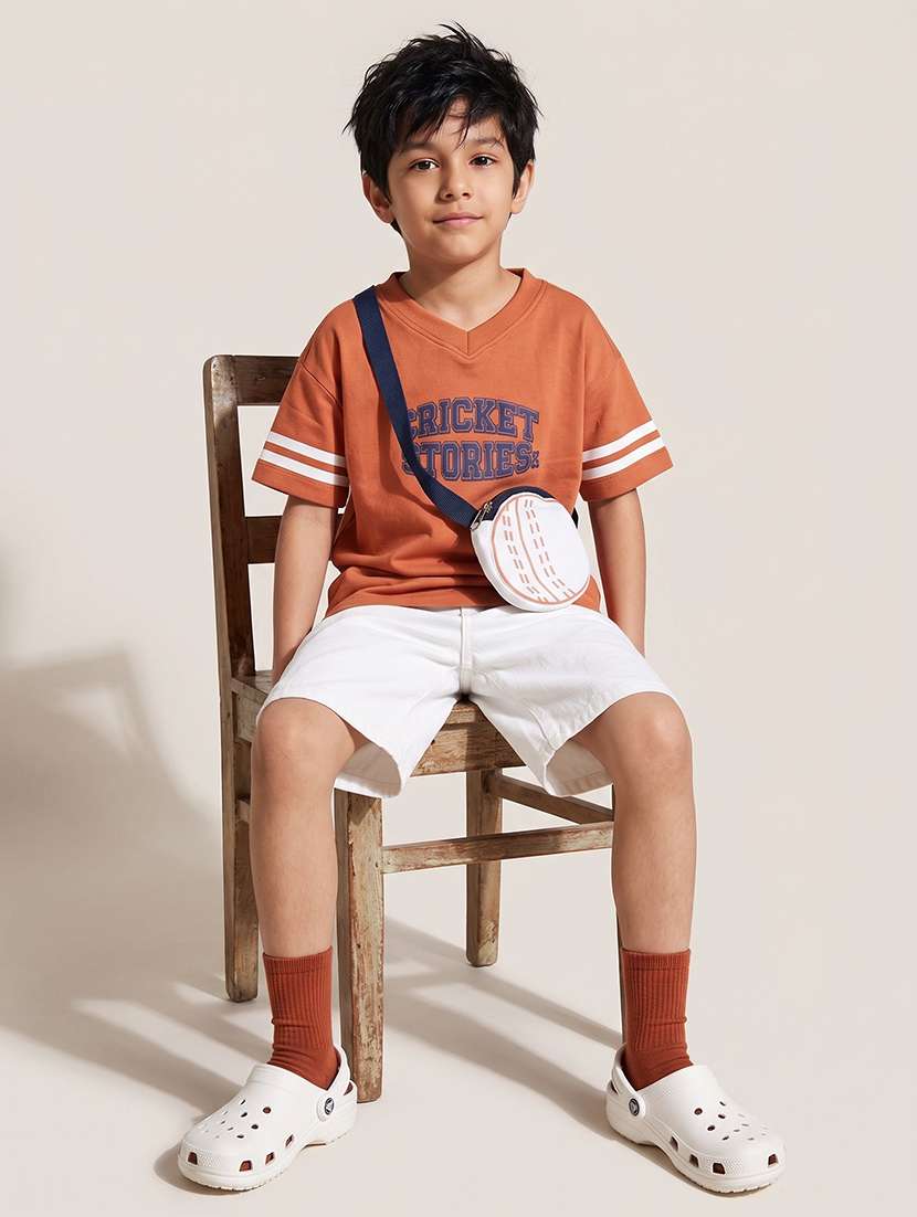 Boys Printed Short Sleeves Regular Fit T-shirt - 22732451 -  Standard Image - 3
