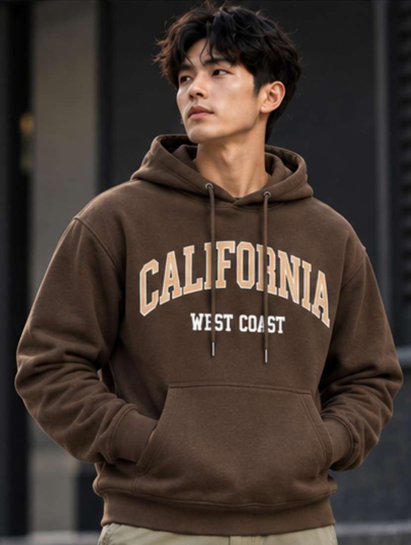 men printed long sleeve regular fit sweatshirt