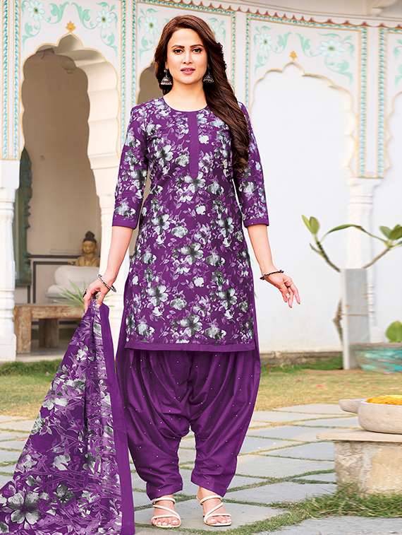 women printed unstitched suit set