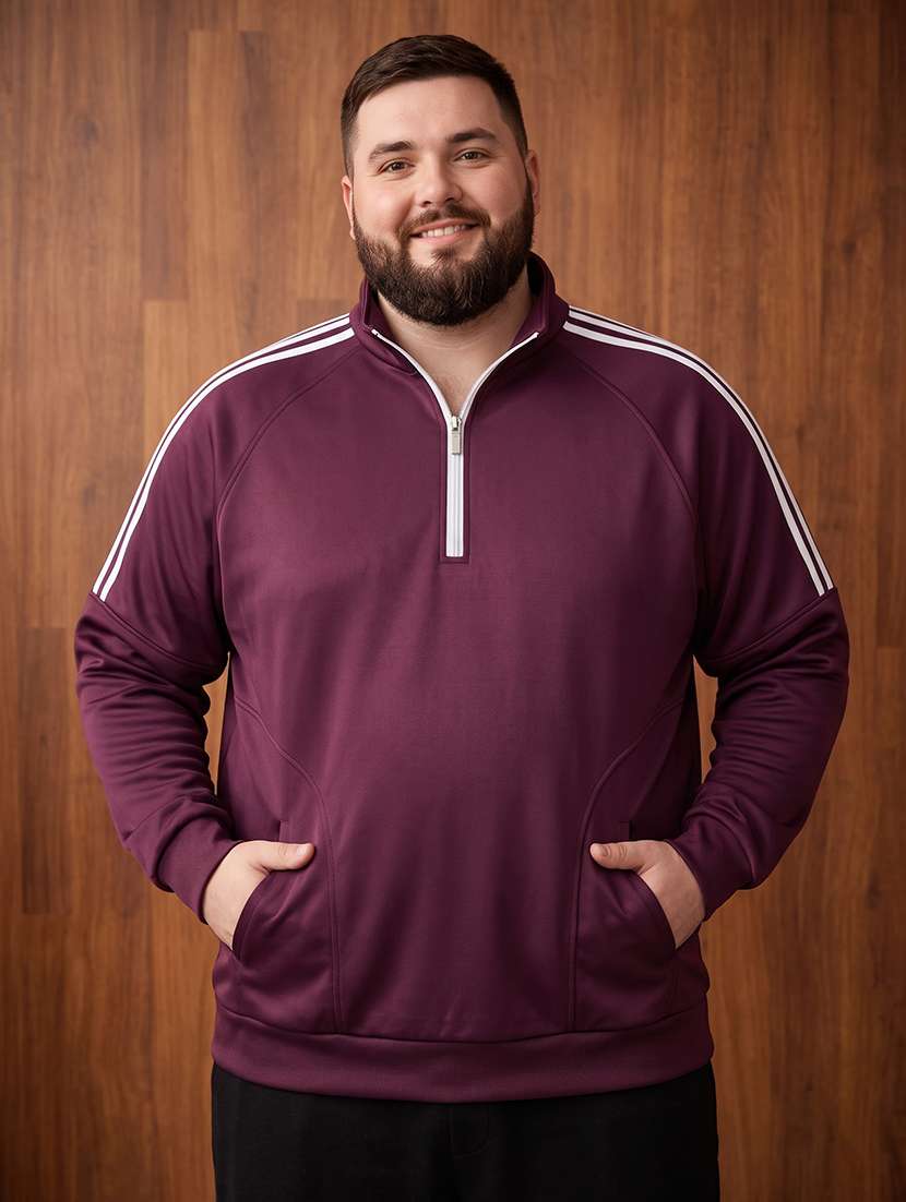 men taped long sleeve regular fit sweatshirt