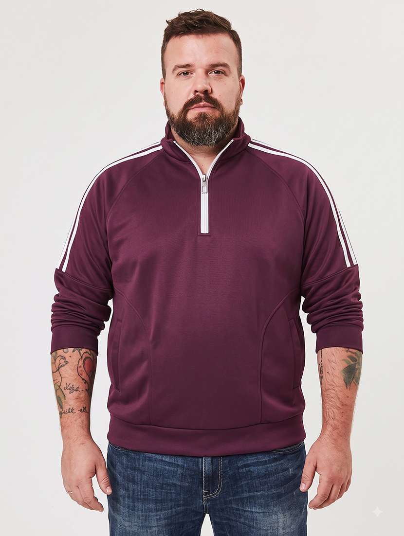 men taped long sleeve regular fit sweatshirt