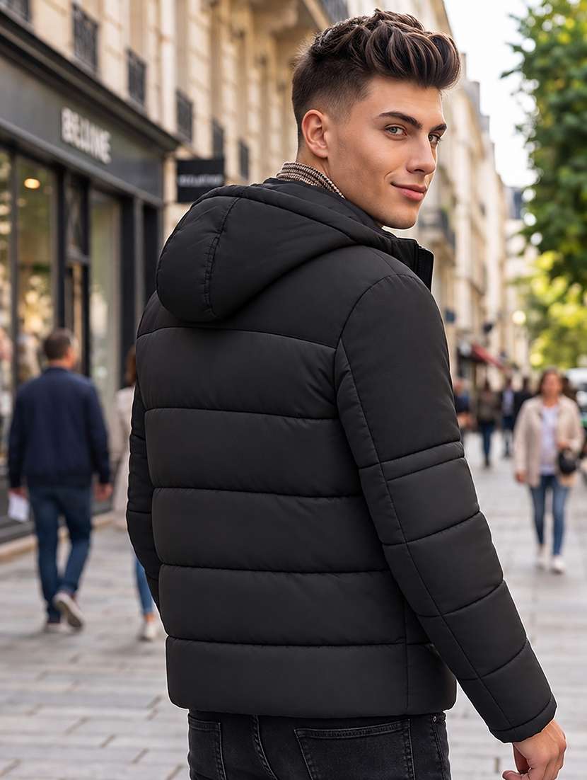 Men Color Block Long Sleeve Puffer Jacket - 22733713 -  Standard Image - 3