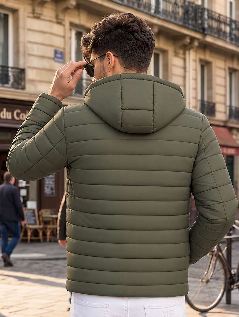 Men Solid Long Sleeve Puffer Jacket - 22733723 -  Standard Image - 3