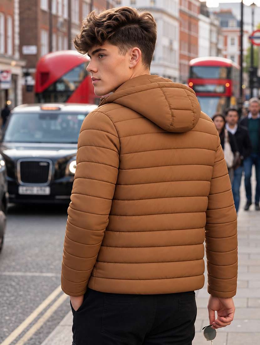 Men Solid Long Sleeve Puffer Jacket - 22733724 -  Standard Image - 3