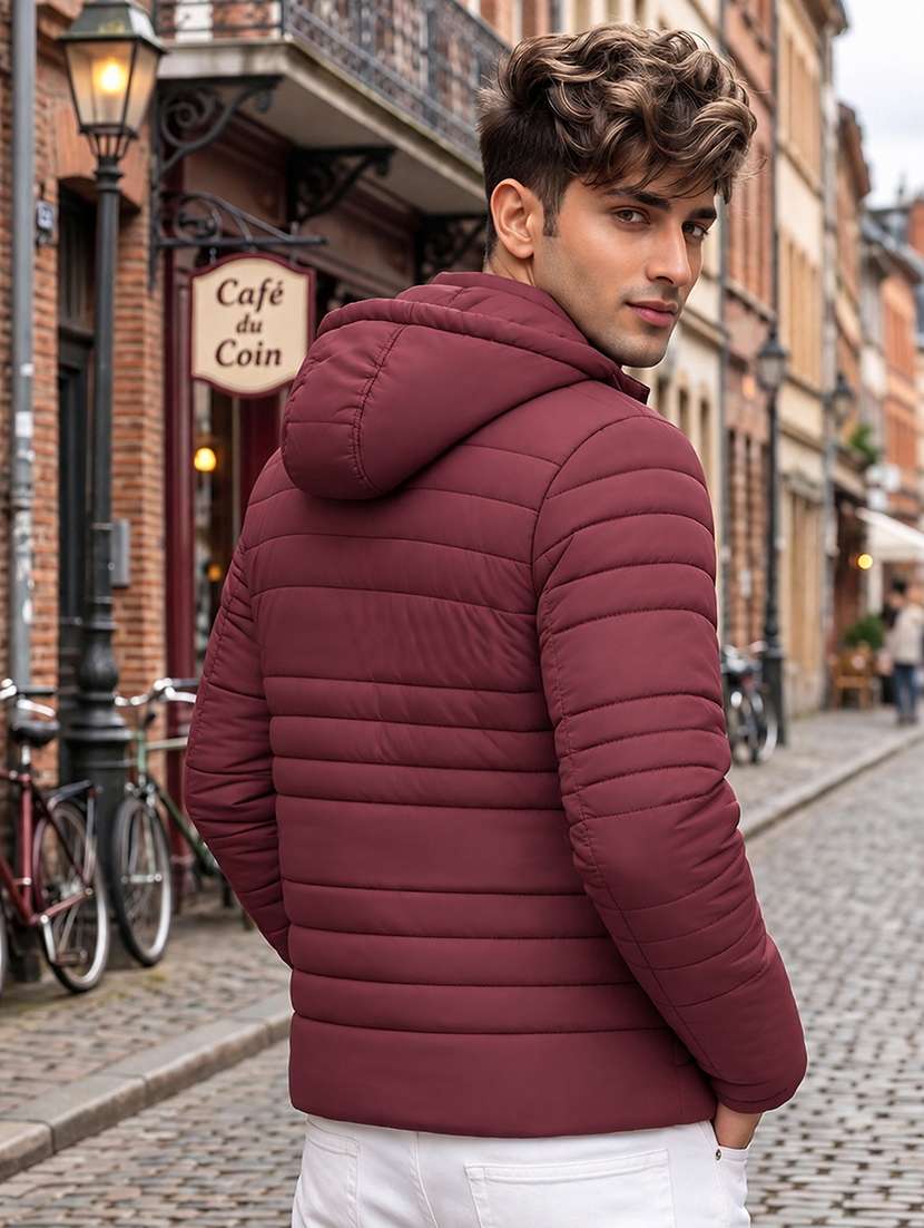 Men Solid Long Sleeve Puffer Jacket - 22733725 -  Standard Image - 3