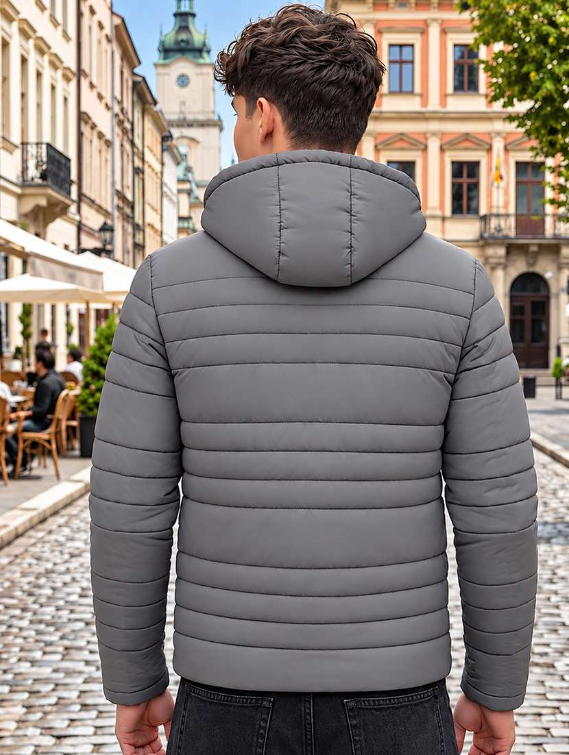 Men Solid Long Sleeve Puffer Jacket - 22733728 -  Standard Image - 3