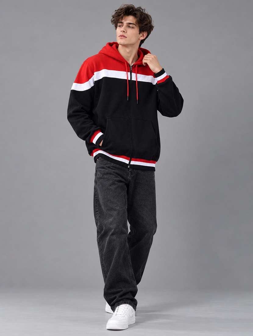 Men Color Block Long Sleeve Oversized Sweatshirt - 22733761 -  Standard Image - 5