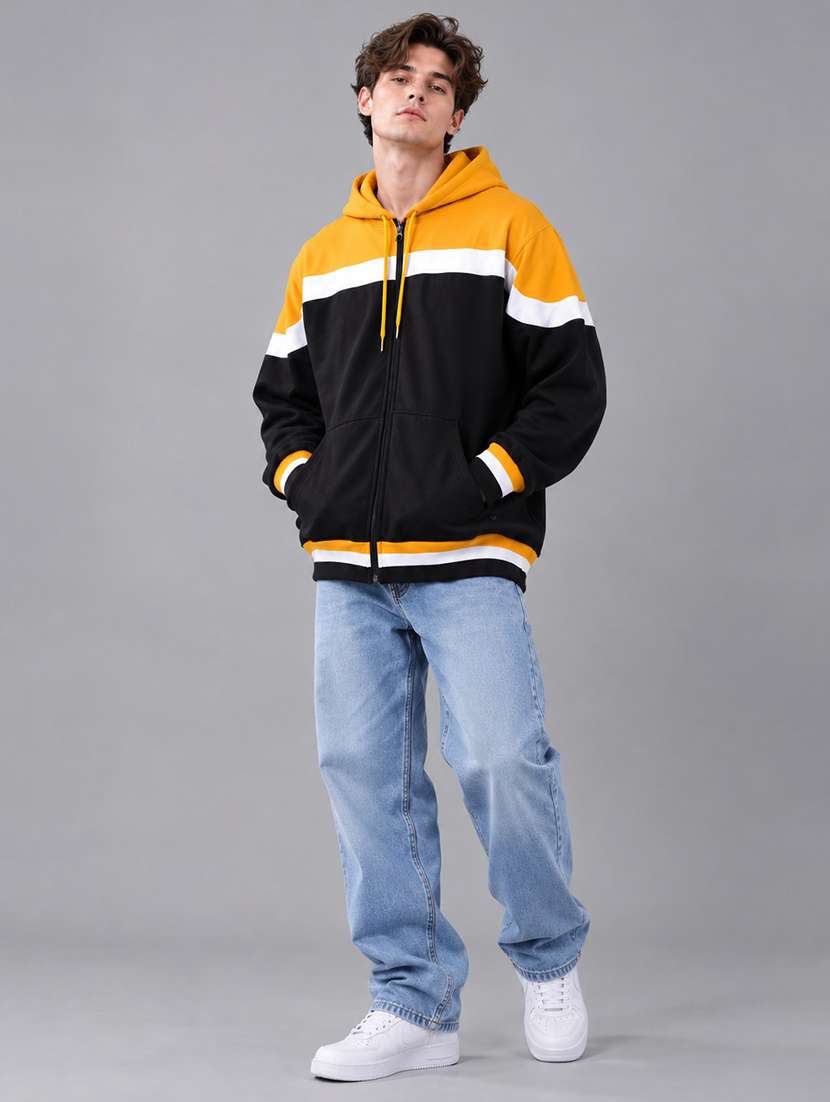 Men Color Block Long Sleeve Oversized Sweatshirt - 22733762 -  Standard Image - 5