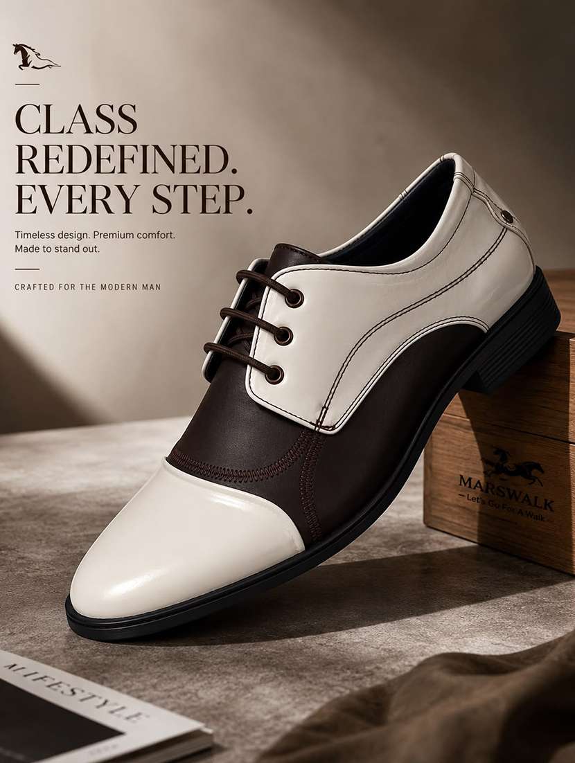 Men Brown Lace-up Derby - 22735183 -  Standard Image - 3