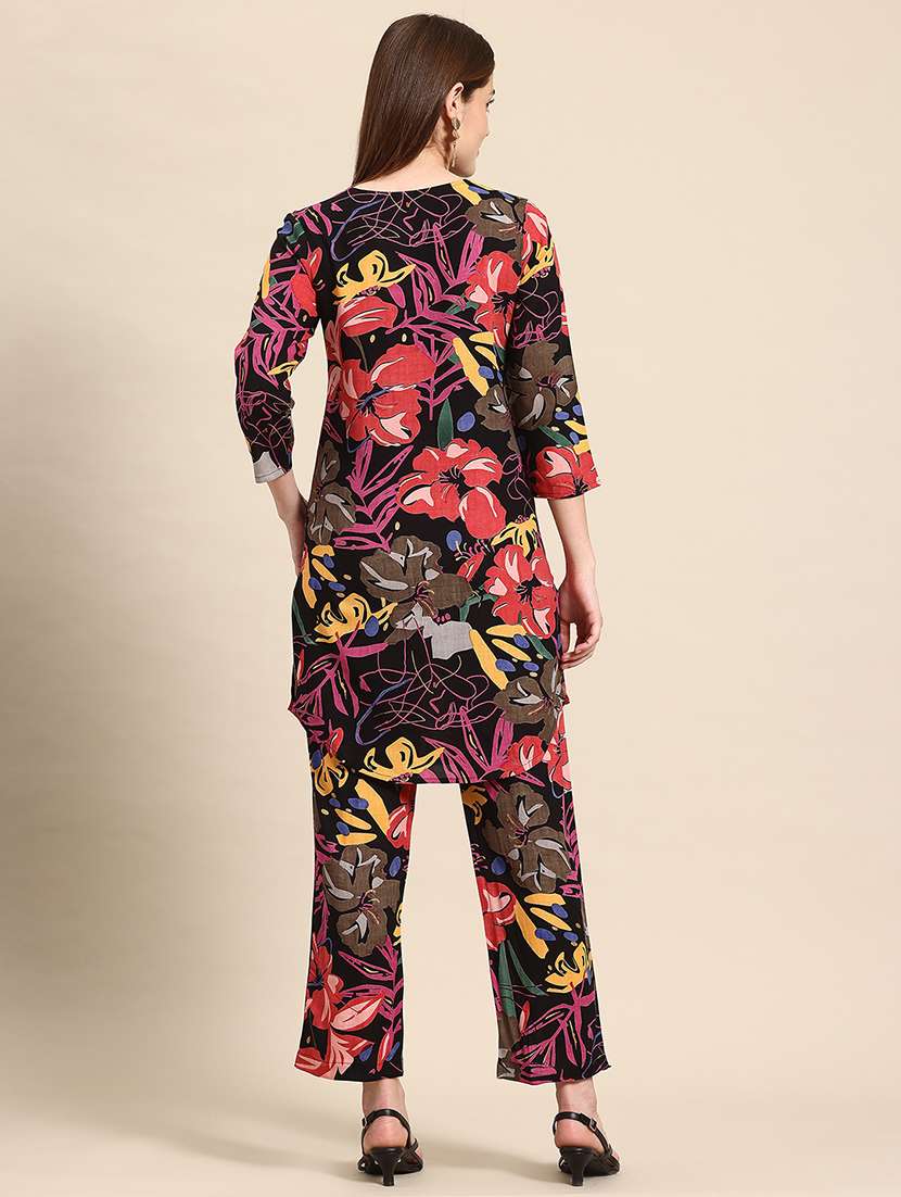 Women Embroidered Long Sleeves Shirt And Trouser Co-ord Set - 22735398 -  Standard Image - 3