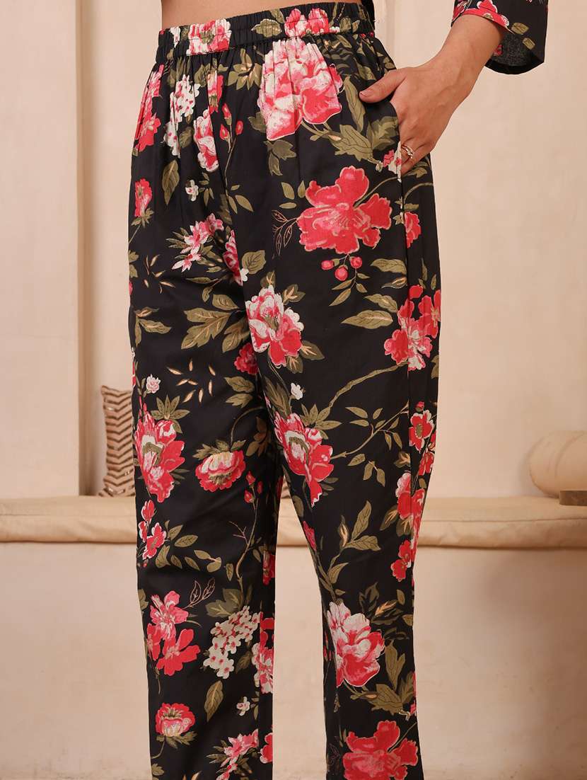 Women Printed Three Quarter Sleeves Ethnic Co-ord Set - 22735404 -  Standard Image - 8