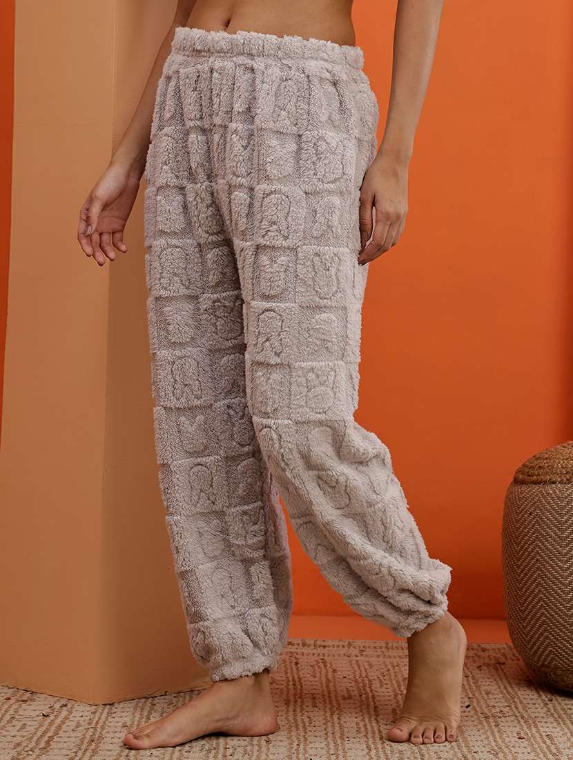 women solid mid rise regular fit pajama