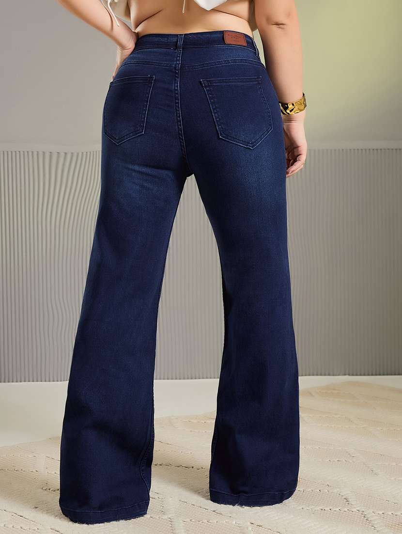 Women Washed High Rise Bootcut Jeans - 22737724 -  Standard Image - 3