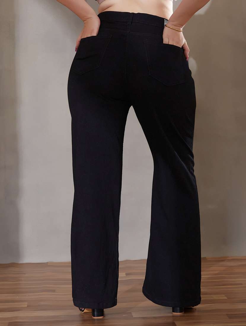 Women Solid High Rise Bootcut Jeans - 22737727 -  Standard Image - 3