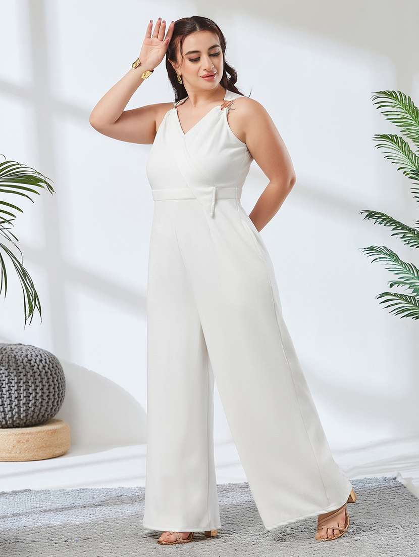 Women Solid Sleeveless Full Leg Jumpsuit - 22738147 -  Standard Image - 3