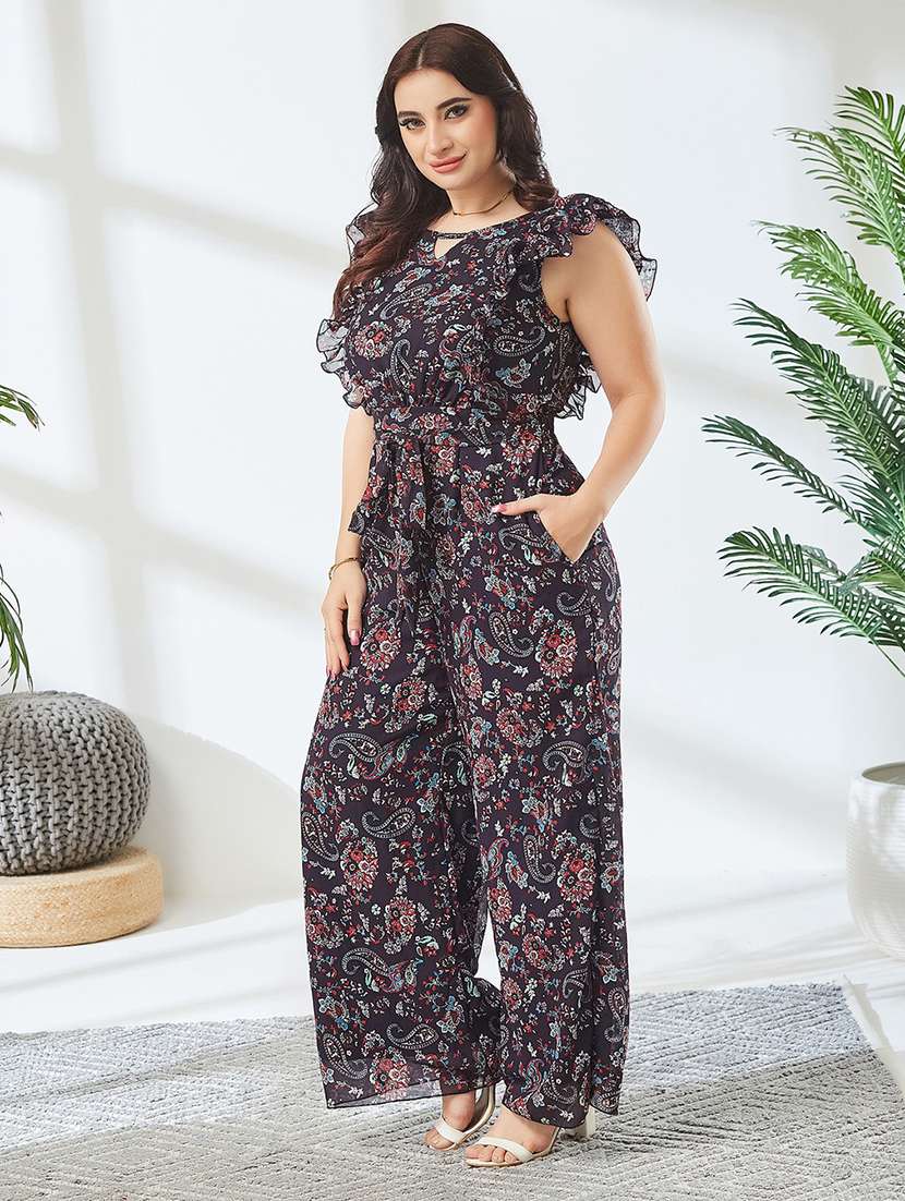 Women Printed Sleeveless Full Leg Jumpsuit - 22738152 -  Standard Image - 3