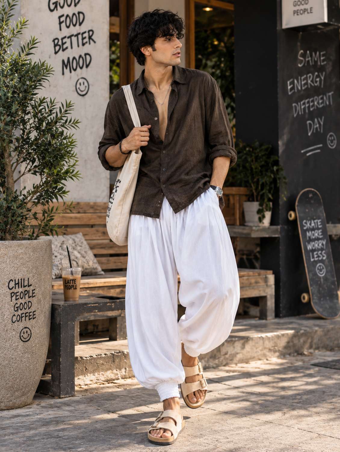 Men Solid Mid Rise Ethnic Bottom Wear Salwar - 22738623 -  Standard Image - 5