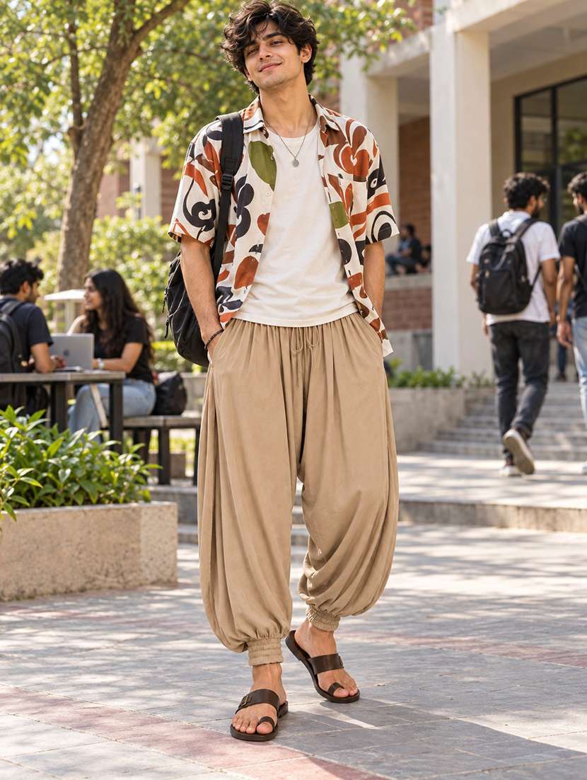 Men Solid Mid Rise Ethnic Bottom Wear Salwar - 22738625 -  Standard Image - 5