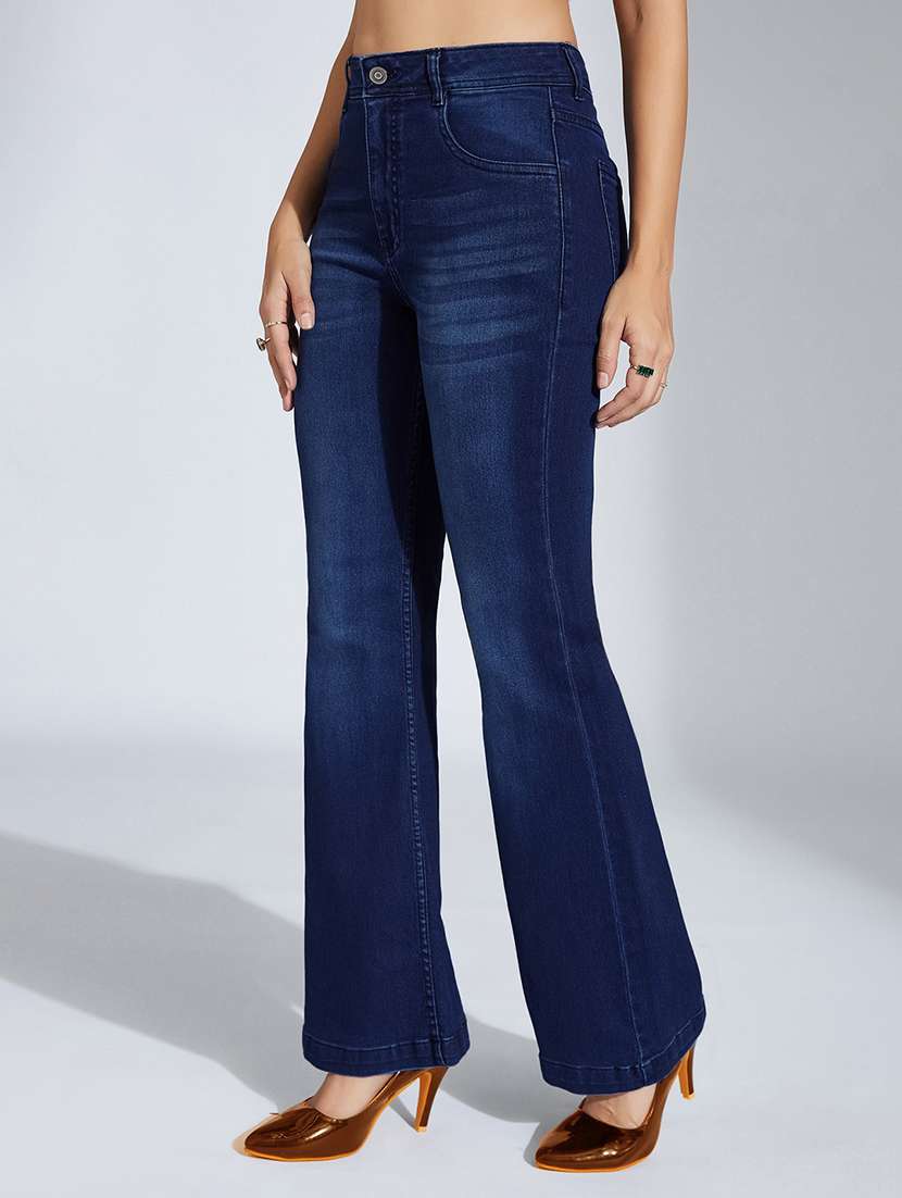 Women Washed High Rise Bootcut Jeans - 22739654 -  Standard Image - 3
