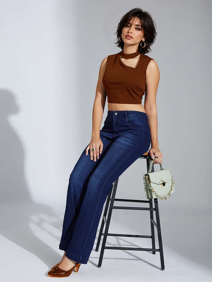 Women Washed High Rise Bootcut Jeans - 22739654 -  Standard Image - 5