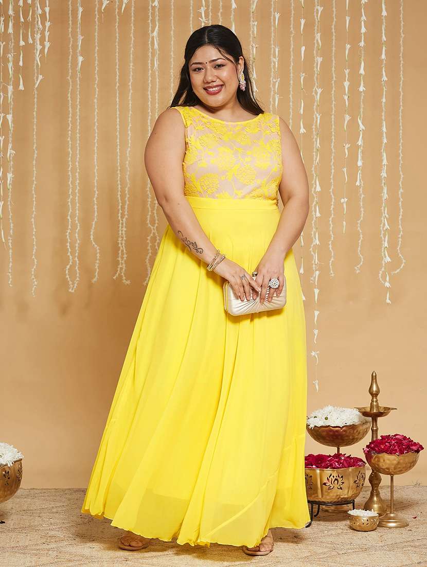 women self design sleeveless fit and flare dress