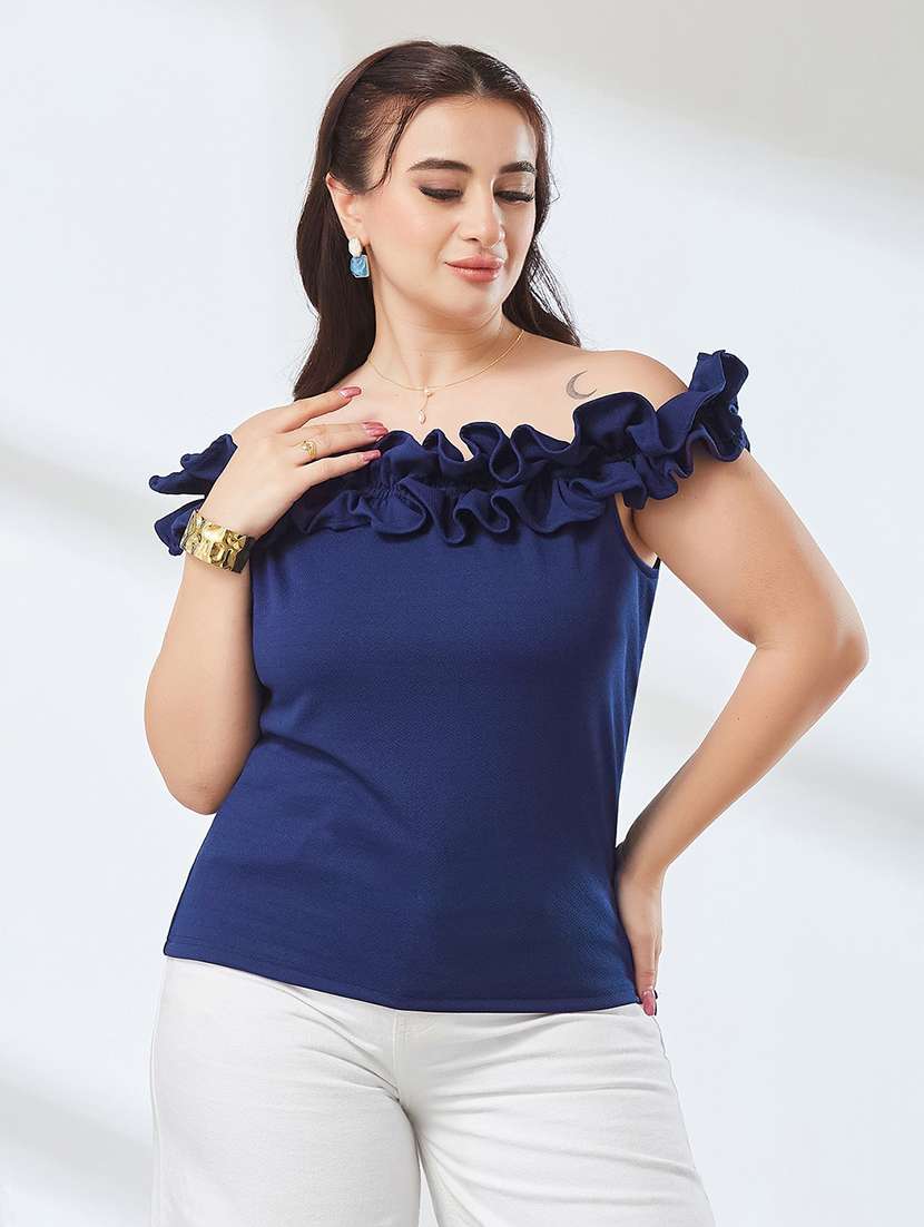 Women Applique Detailed Off Shoulder Top - 22741775 -  Standard Image - 3