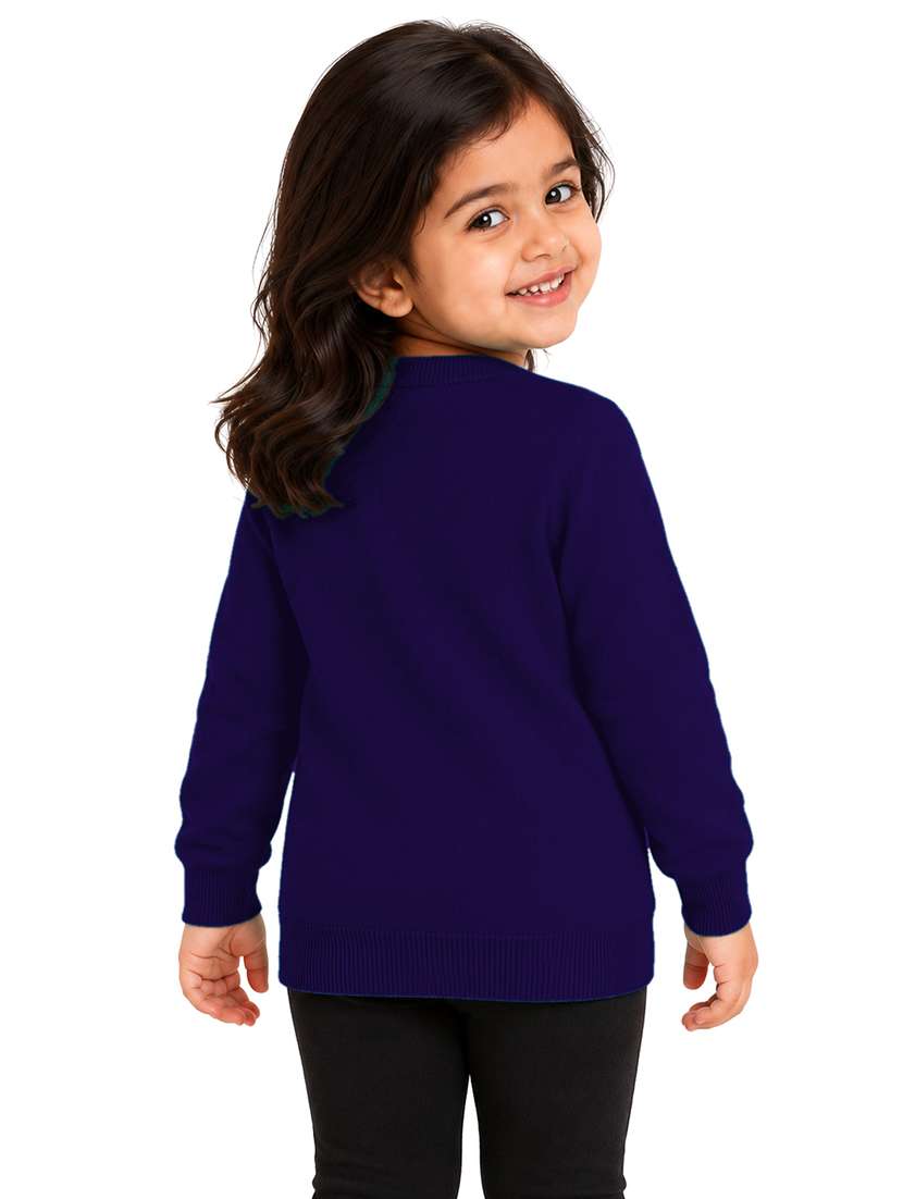 Girls Solid Long Sleeves Regular Sweater - 22743370 -  Standard Image - 3