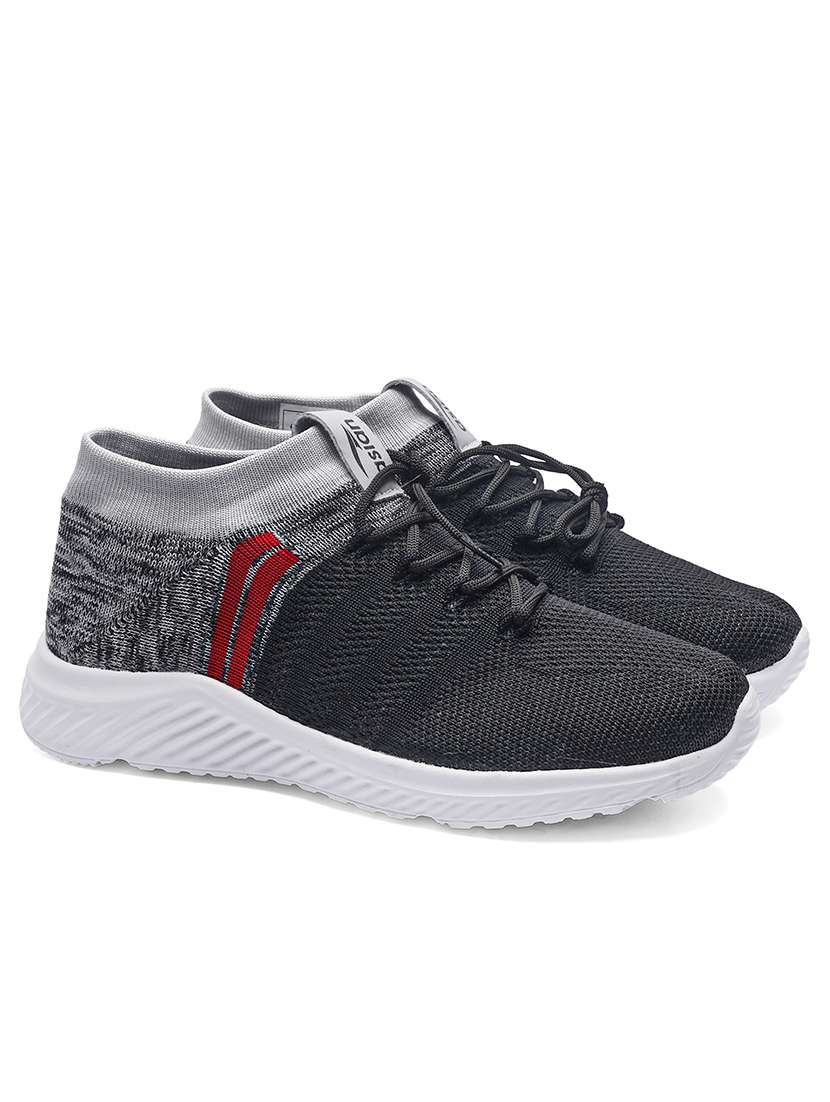 men melange lace up sport shoes