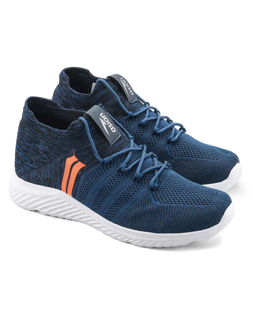 men melange lace up sport shoes