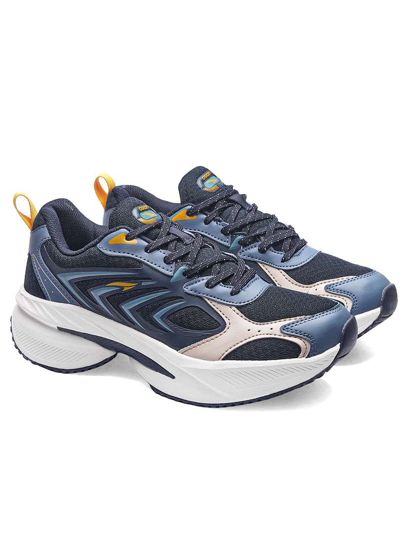men solid lace up sport shoes