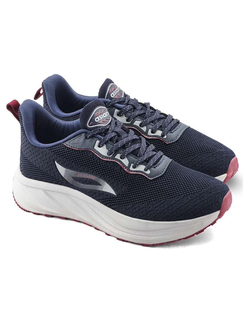 men solid lace up sport shoes