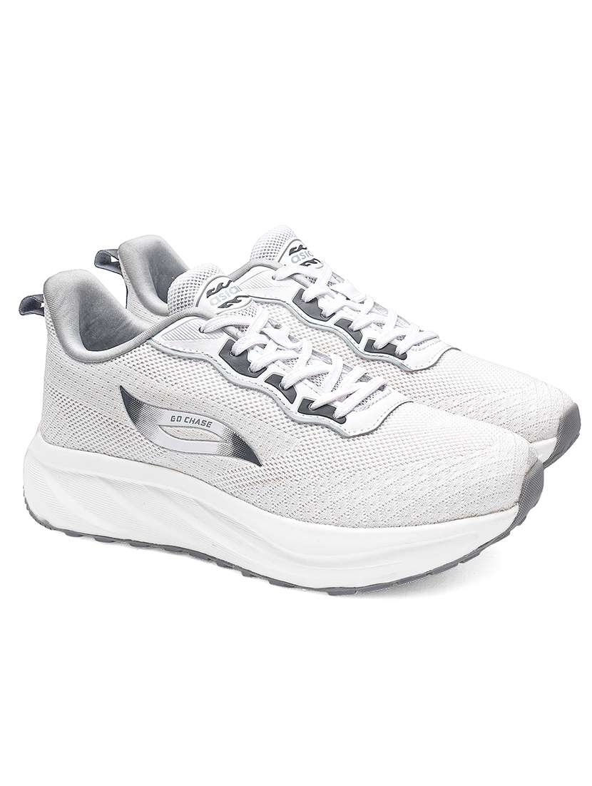men solid lace up sport shoes