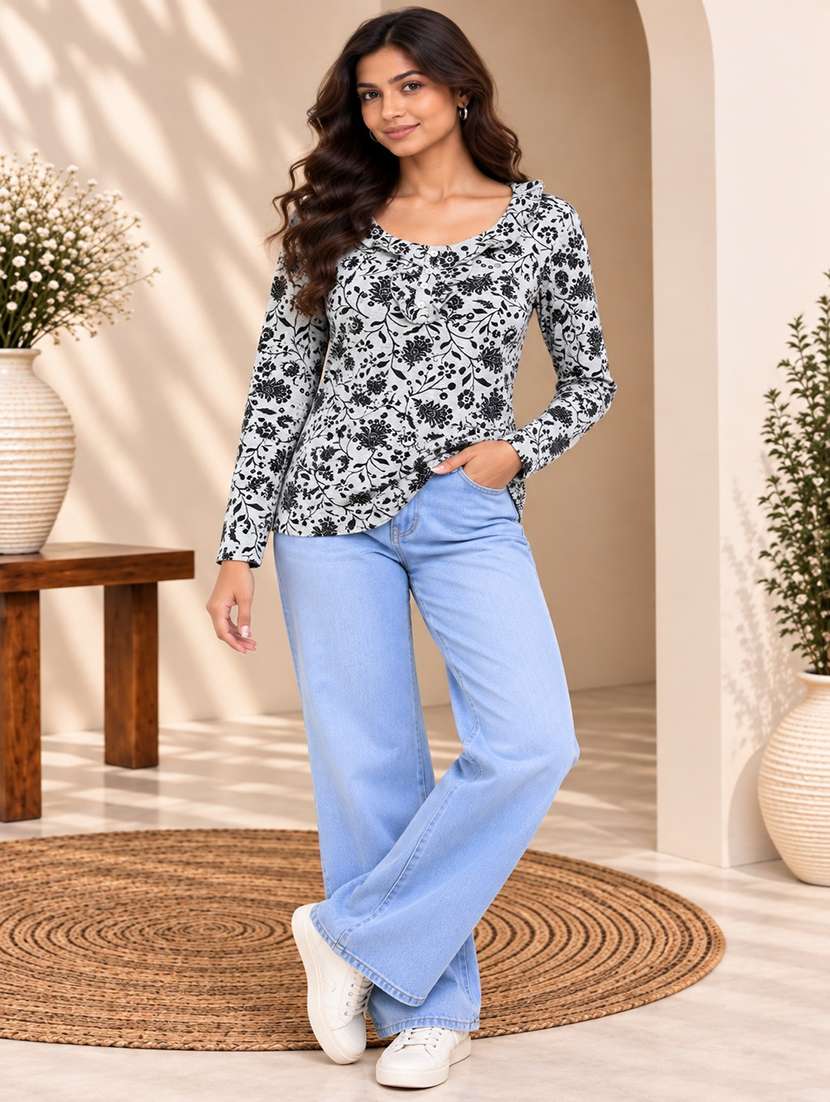Women Printed Long Sleeves Regular Top - 22743995 -  Standard Image - 3