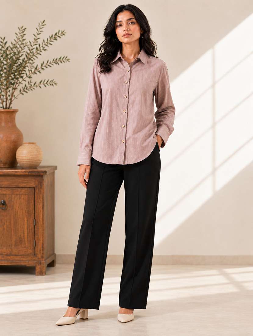 Women Striped Long Sleeves Regular Shirt - 22744000 -  Standard Image - 3