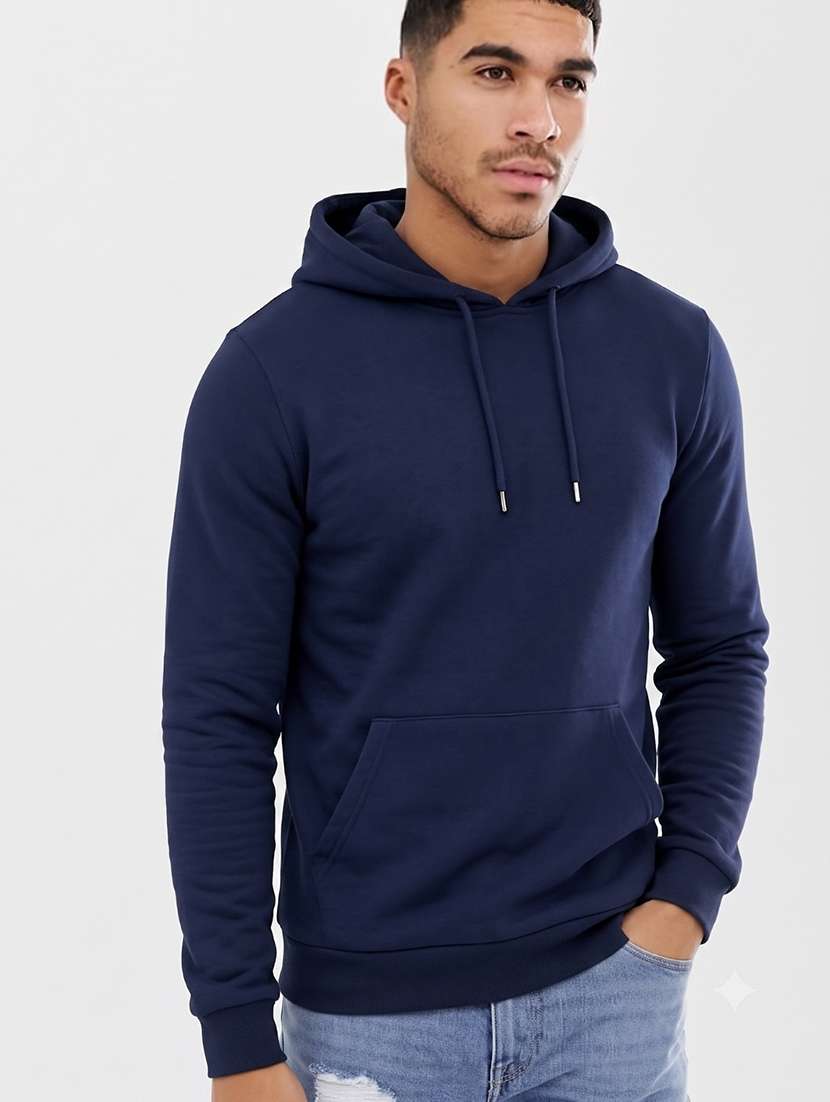 men solid long sleeve regular fit sweatshirt