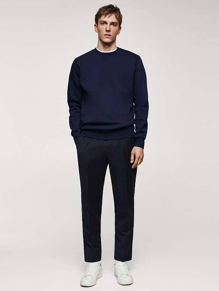 Men Solid Long Sleeve Regular Fit Sweatshirt - 22744136 -  Standard Image - 5