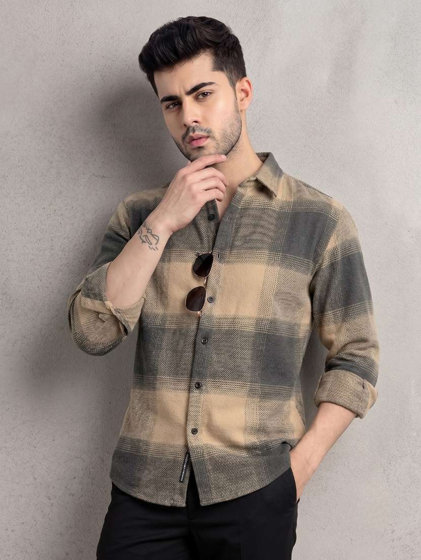 Men Checkered Long Sleeve Regular Fit Casual Shirt - 22744167 -  Standard Image - 3