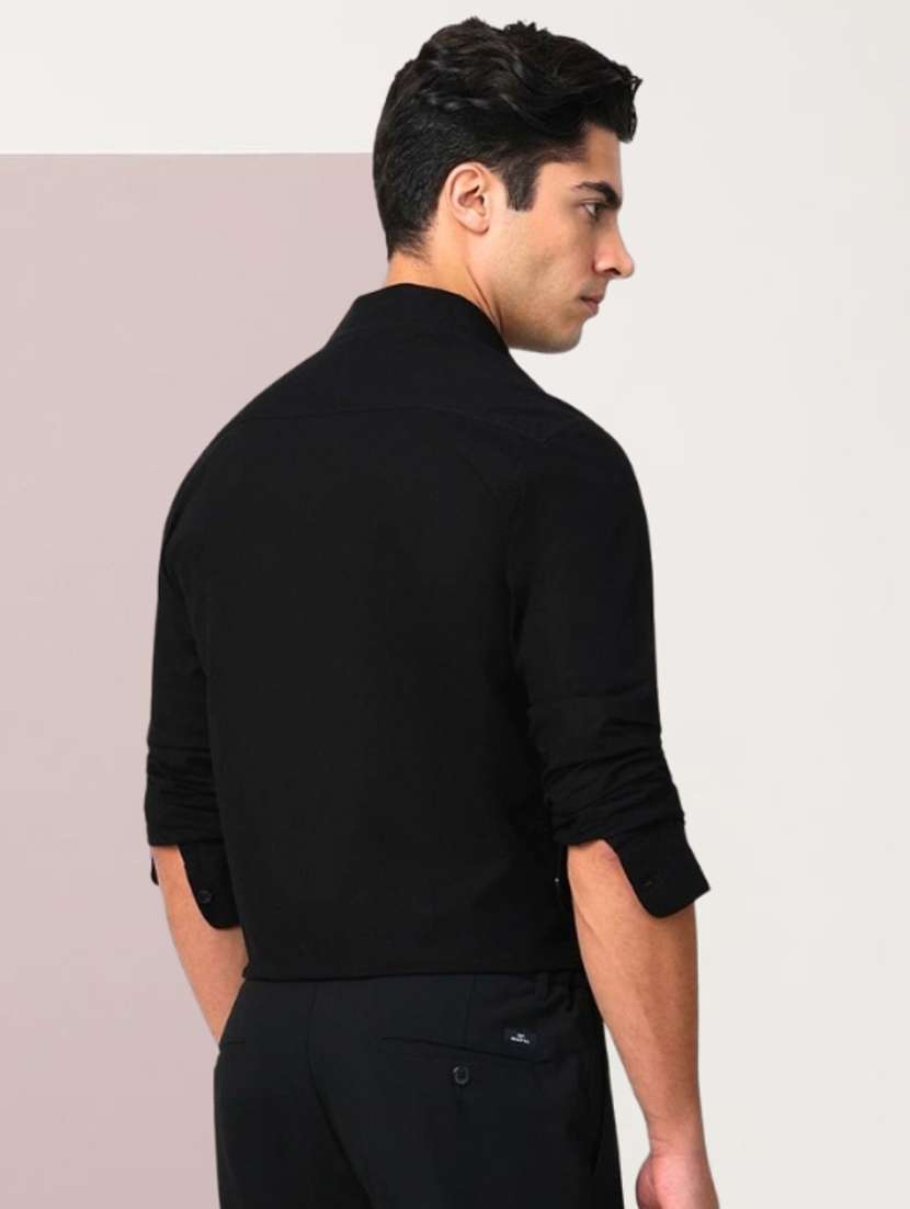 Men Solid Long Sleeve Regular Fit Casual Shirt - 22744190 -  Standard Image - 3