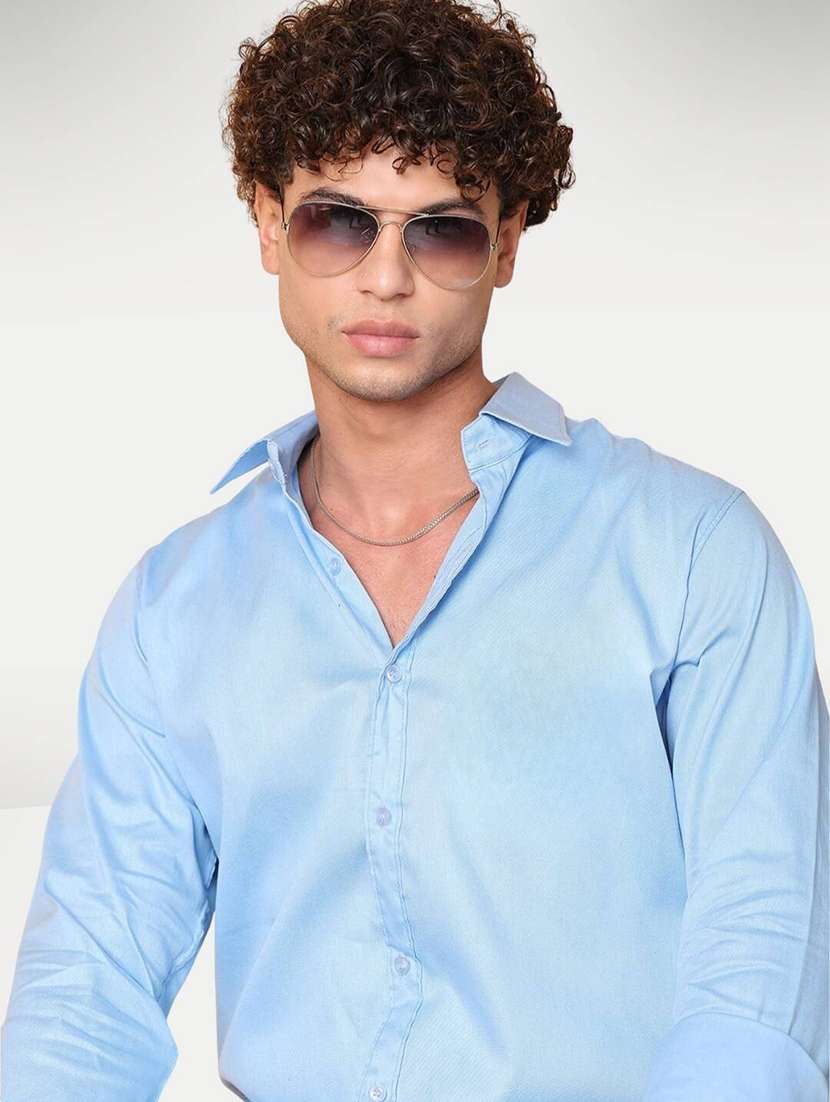 men solid long sleeve regular fit casual shirt