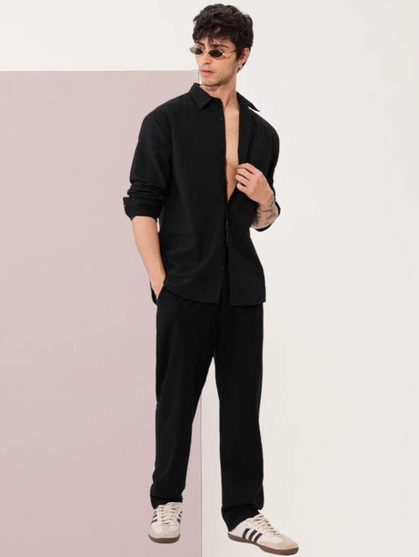Men Solid Long Sleeve Regular Fit Casual Shirt - 22744204 -  Standard Image - 5