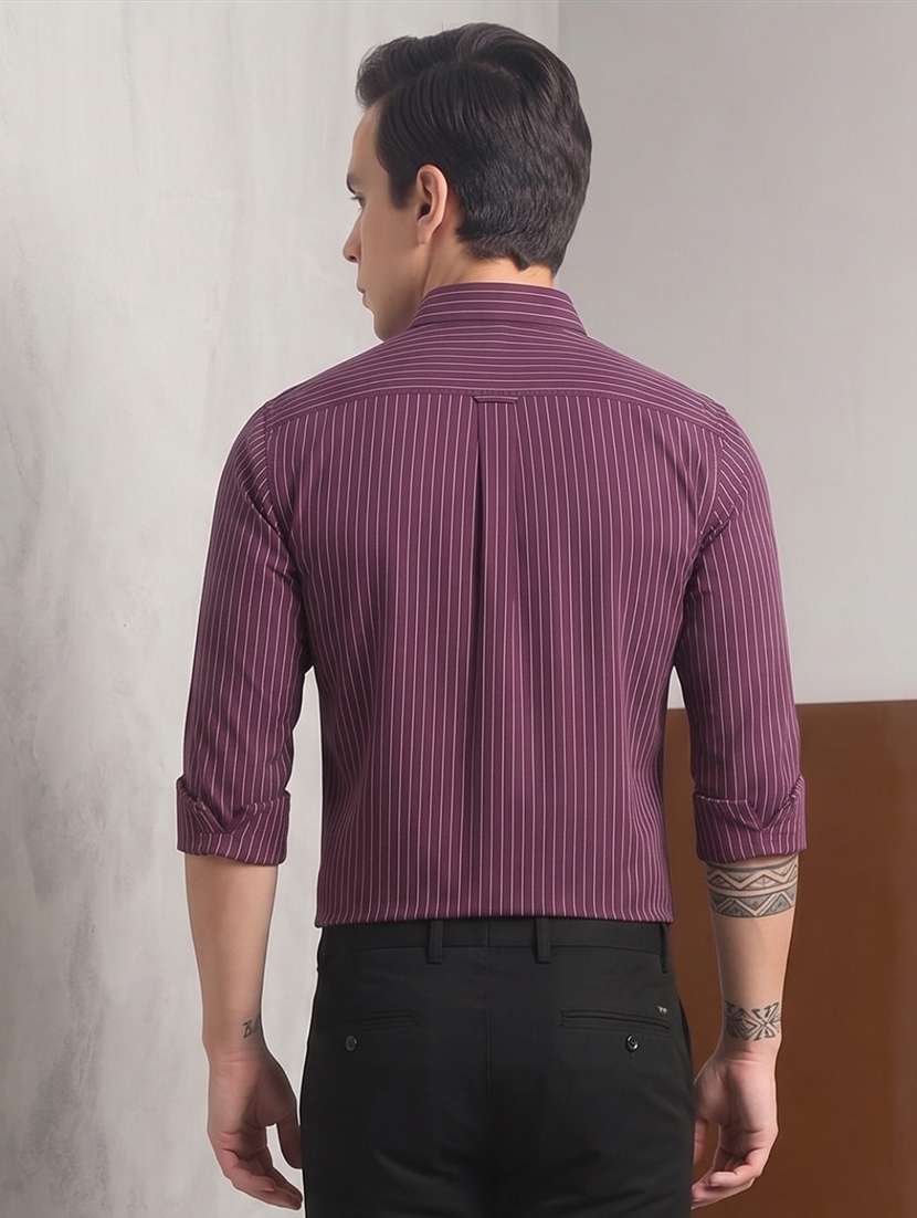 Men Striped Long Sleeve Slim Fit Casual Shirt - 22744228 -  Standard Image - 3