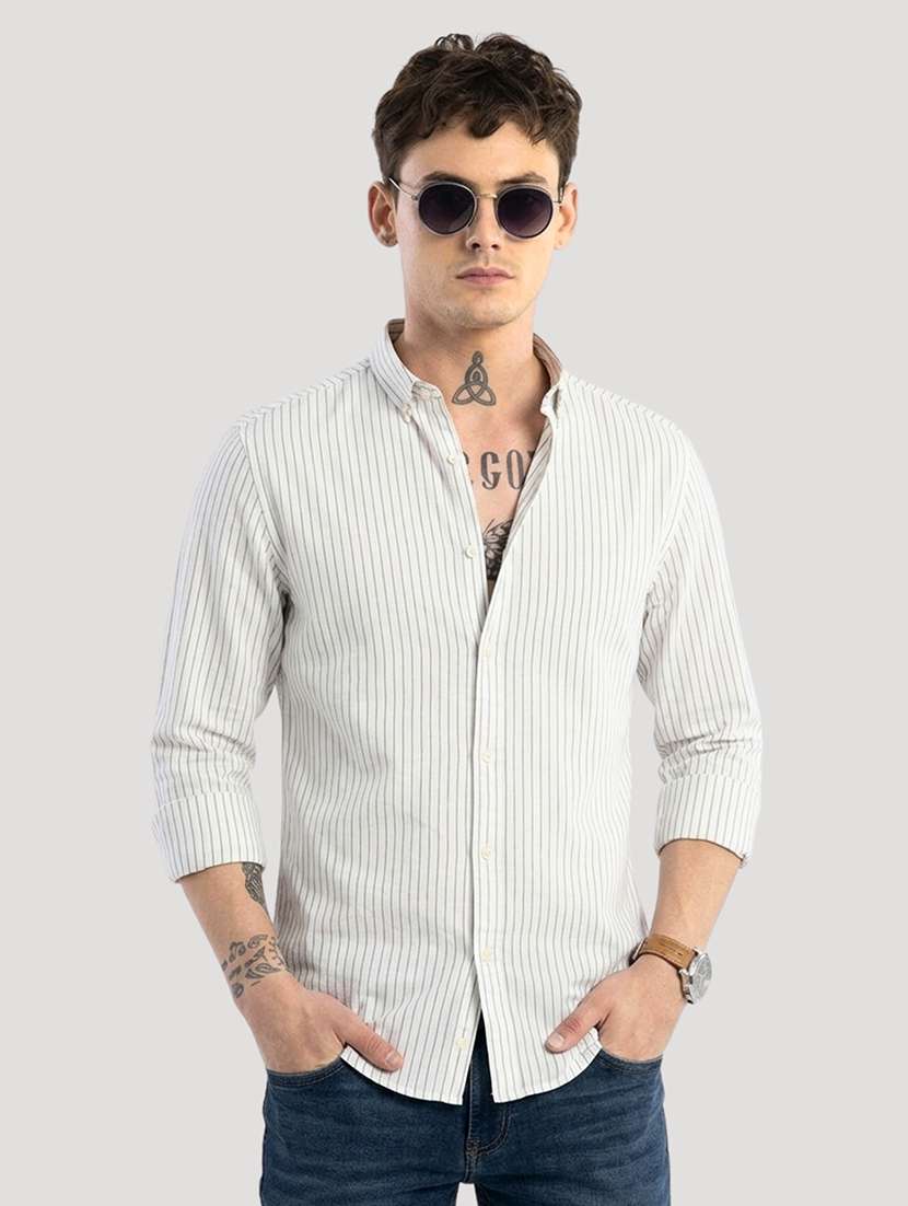 Men Striped Long Sleeve Slim Fit Casual Shirt - 22744236 -  Standard Image - 5