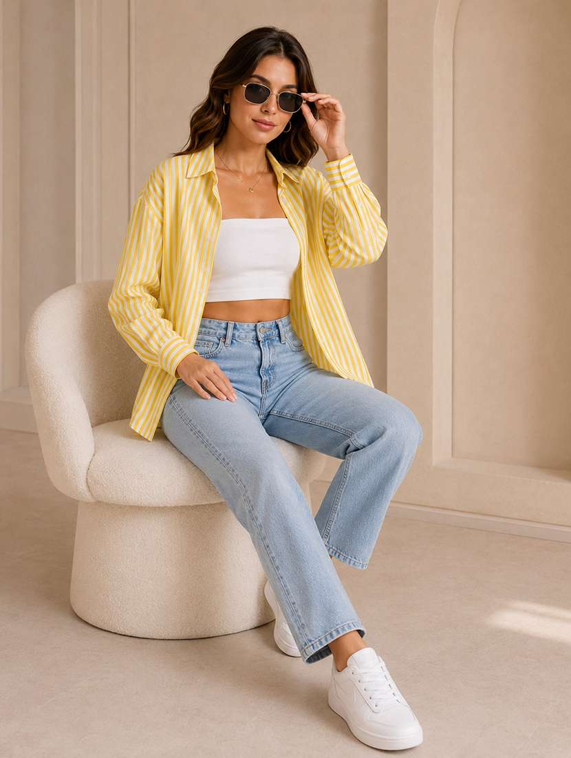 Women Striped Long Sleeves Regular Shirt - 22744382 -  Standard Image - 5