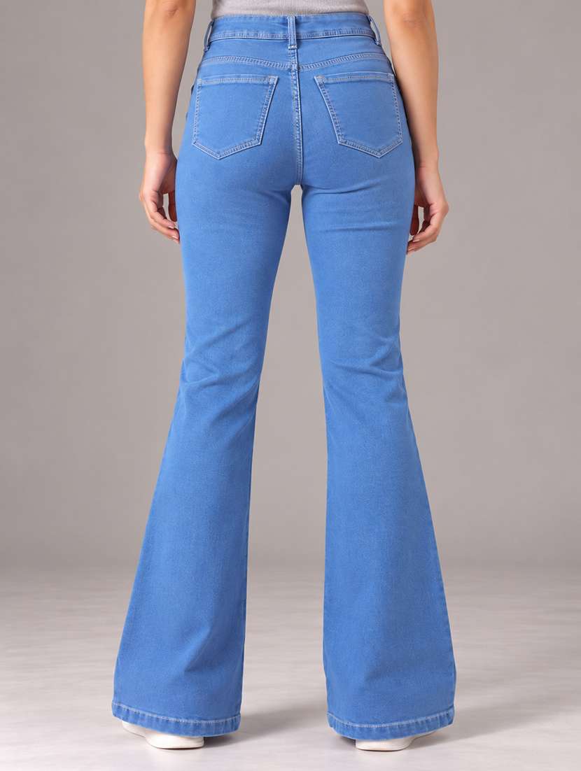 Women Solid High Rise Bootcut Jeans - 22744423 -  Standard Image - 5