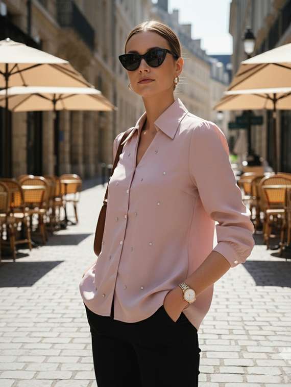 Women Embellished Long Sleeves Regular Shirt - 22745276 -  Standard Image - 3