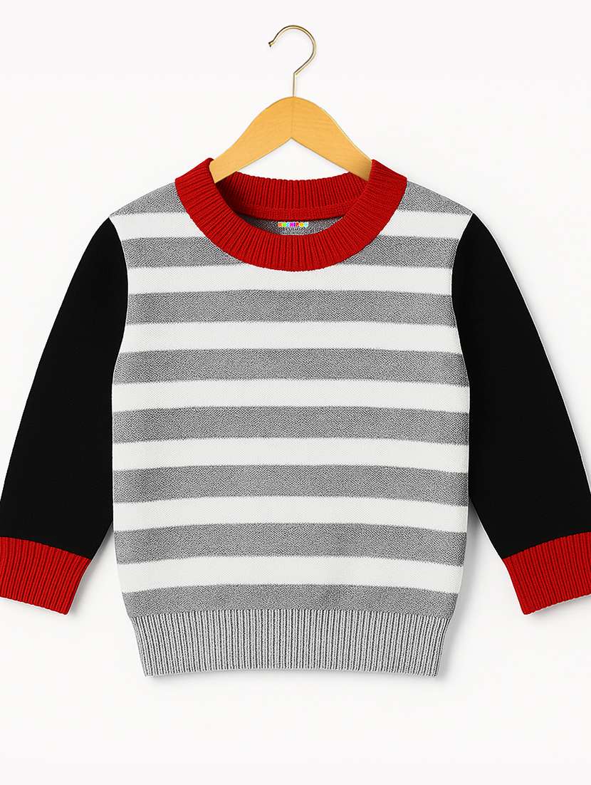 boys striped long sleeves regular sweater