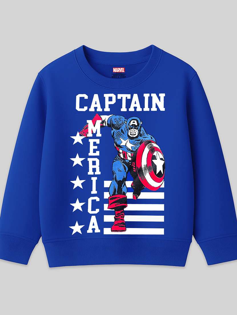 boys printed long sleeves regular fit sweatshirt