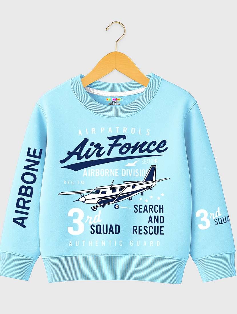 boys printed long sleeves regular fit sweatshirt